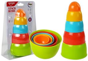 Attīstoša rotaļlieta Huanger Stack Bowl, daudzkrāsaina, 5 gab.