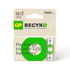 Įkraunamas elementas GP, AA, 1300 mAh, 2 vnt.