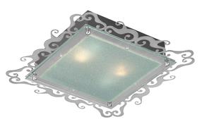 Šviestuvas plafonas Candellux Lighting Casablanca, E27, 2 x 60 W, sidabro sp. / juoda sp.