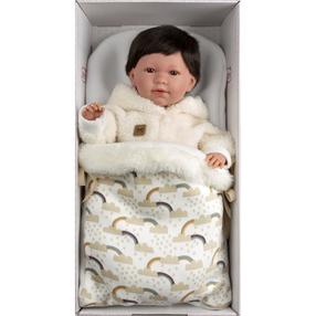 Кукла - новорожденная с аксессуарами Llorens Mimi 74110, 42 см, коричневатый цв.