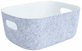 Корзина Home4you Lido Pop, войлок, 32 см x 24 см, серый цв.