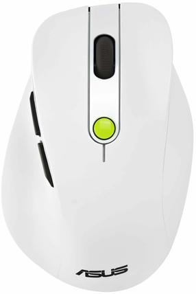 Juhtmevaba arvutihiir Asus MD105 90XB0AH0-BMU010, 2.4 ghz wireless, valge v./roheline v.