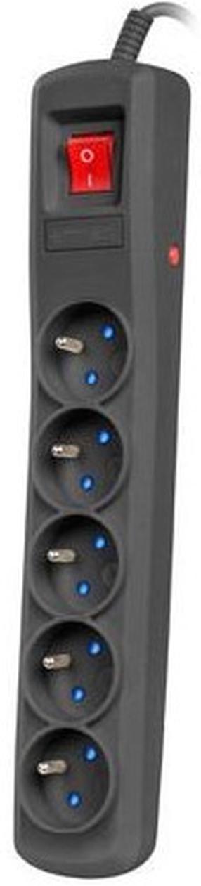 Удлинитель ARMAC Power strip ARC5, 3 м, IPX8, 5 розеток, с выключателем, черный цв.