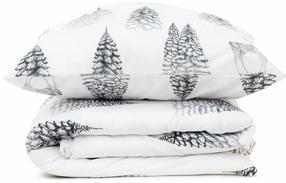 Kalėdinis patalynės užvalkalų komplektas Homla Munti 829883, baltas/juodas, 200 x 220 cm