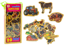 Magnetukai, rinkinys Farm Machinery And Animals, įvairių spalvų, 20 vnt.