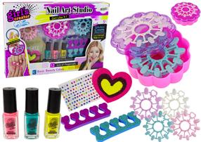 Nagų dekoravimo rinkinys vaikams Lean Toys Beauty Bomb Nail Art Studio