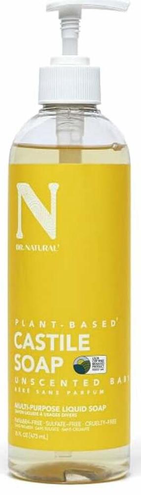 Šķidrās ziepes Dr. Natural Castile Liquid Unscented Baby, 473 ml