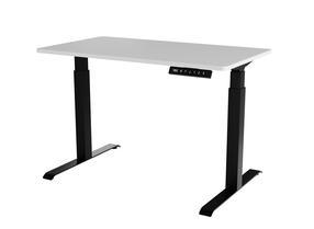Kompiuterio stalas reguliuojamo aukščio Cama Meble Moon, 121 cm x 67 cm, 72 - 120 cm, balta sp./juoda sp.