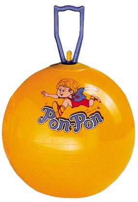 Lēkāšanas bumba Pezzi Pon Pon Junior, dzeltena krās., 42 cm
