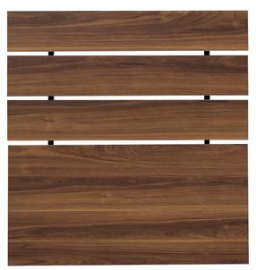 Lovos galvūgalis Kalune Design Fuga, 3 cm x 90 cm, 100 cm, riešuto sp.
