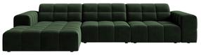 Kampinė sofa Cosmopolitan Design Chicago Venus 2940, žalio stiklo sp., kairinė, 167 x 294 cm x 78 cm