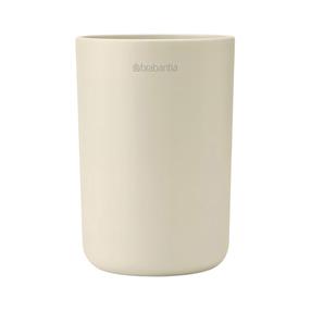Dantų šepetėlio stiklinė Brabantia Renew, smėlio sp., 7.6 cm x 11 cm x 7.6 cm