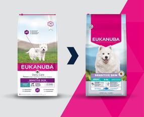 Сухой корм для собак Eukanuba Daily Care Sensitive Skin, курица, 12 кг