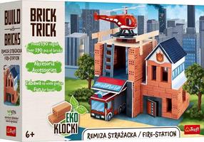 Konstruktorius Trefl Brick Trick Fire Station XL, 190 vnt., oranžinė sp.