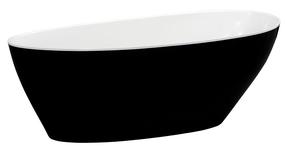 Vonia, laisvai pastatoma Besco Goya Black&White XS, 62 cm x 142 cm x 60 cm, balta sp./juoda sp.