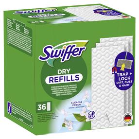 Sausās grīdas lupatas pievienošana Swiffer, dažādu veidu grīdām, 36 gab.