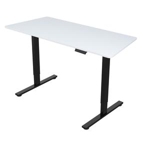 Kompiuterio stalas reguliuojamo aukščio Home4you Ergo Fit, 120 cm x 60 cm, 71.5 - 116 cm, balta sp./juoda sp.