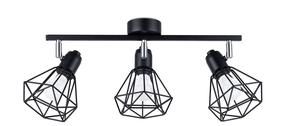 Šviestuvas lubų Sollux Artemis 3 SL.1107, E14, 3 x 40 W, juoda sp. / juoda sp.