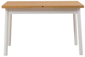 Stalas išskleidžiamas Kalune Design Oliver Open, balta sp., 120 - 155 cm x 75 cm x 75 cm