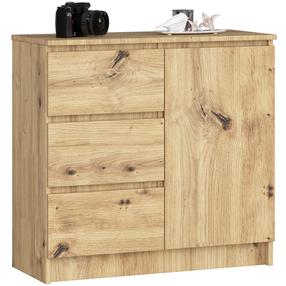 Komoda Akord Jerry, ąžuolo sp., 77 cm x 80 cm x 35 cm
