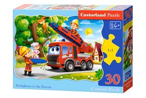 Dėlionė Castorland Firefighters To The Rescue 03792, 23 cm x 32 cm, 30 vnt., įvairių spalvų