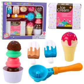 Rotaļu virtuves piederumi, saldējuma komplekts Lean Toys Hot Summer, daudzkrāsaina