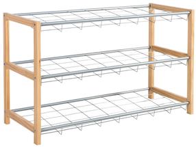 Batų lentyna Home4you Brody 23010, ruda/sidabro, 80 cm x 31 cm x 50 cm