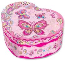 Muzikinė dėžutė Pulio Heart Shaped Box Butterfly