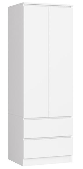Riidekapp Akord Star K60, valge v., 60 cm x 51.5 cm x 180 cm