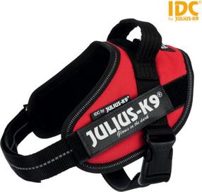 Petnešos šunims Trixie Julius-K9 IDC, juoda sp./raudona sp., 490 - 670 mm x 22 mm, M/49-67 cm