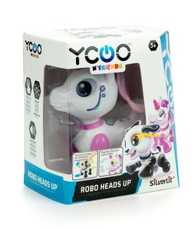 Rotaļu robots Silverlit Yoco N Friends Robo Heads Up™ Unicorn, universāls, balta krās./rozā krās.