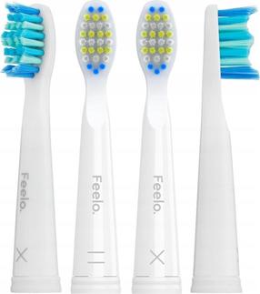 Elektrinio dantų šepetėlio galvutė Feelo Easy Brush, balta sp., 4 vnt.