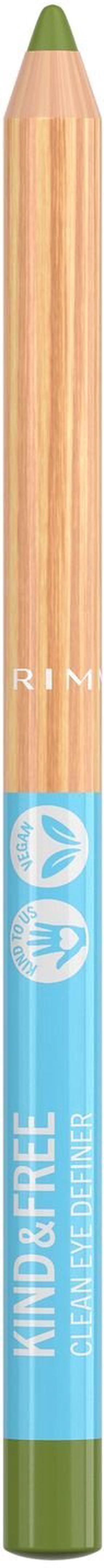 Akių pieštukas Rimmel London Kind & Free Clean Eye Definer, 1.1 g, žalia sp. 04 soft orchard