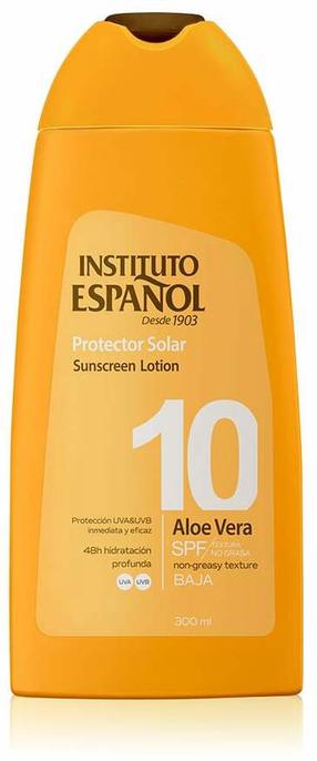 Losjons iedeguma kopšanai ķermenim/sejai Instituto Español Sunscreen Aloe Vera SPF10, 300 ml