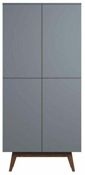 Шкаф Elme Studios Juva, синий цв./серый цв., 40 см x 78 см x 167.5 см