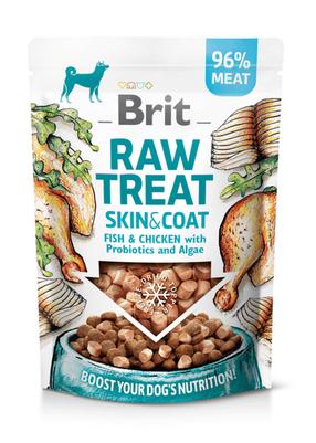 Skanėstas šunims Brit Raw Treat Skin & Coat, žuvis/vištiena, 0.04 kg