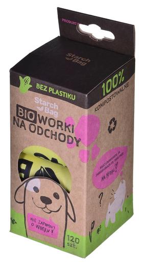 Maišeliai šunų ekskrementams Starch Bag Bio 961811, 120 vnt. geltona sp.
