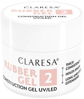 Formuojamasis nagų gelis Claresa Rubber Gel, warm light pink sp., 90 ml