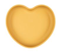 Lėkštutė Canpol Babies Silicone Plate Heart, 300 ml, 6+ mėn., silikonas, geltona sp.