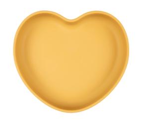 Šķīvīši Canpol Babies Silicone Plate Heart, 300 ml, 6+ mēn., silikons, dzeltena krās.