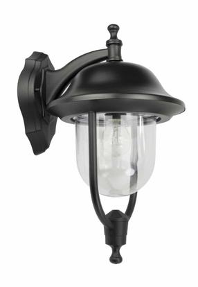 Āra sienas lampa Su-Ma Prince, 60W, E27, IP43, melna krās., 25 cm x 44 cm