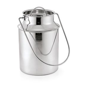 Bidonas pienui Was DE1231012550, karvėms, Ø 18 cm, 5.5 l, sidabro sp.