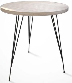 Kavos staliukas Kalune Design Sandalf, juoda sp./kreminė sp., 40 cm x 40 cm x 44 cm