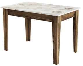 Virtuvinis stalas Kalune Design Kiev 506, balta sp./pilka sp./riešuto sp., 72 cm x 110 cm x 75 cm