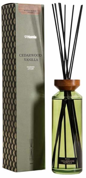 Namų kvapas, kvapiosios lazdelės Homla Woody Blend Cedarwood Vanilla, 500 ml Žalia sp.