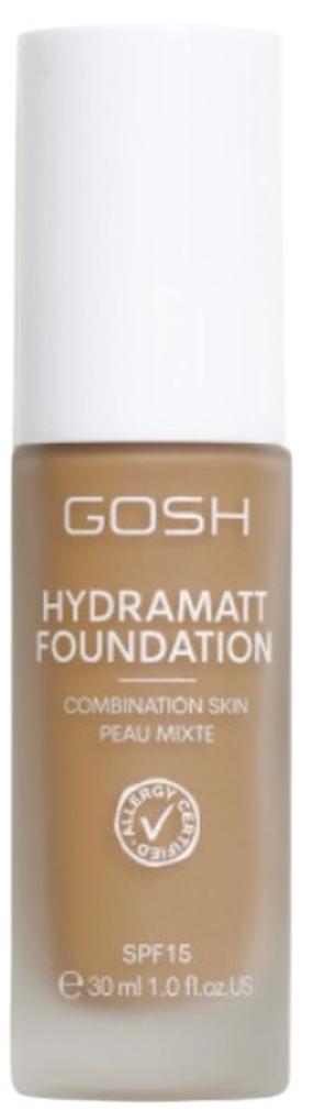 Šķidrā grima bāze Gosh Hydramatt, SPF 15, dark krās., 014y, 30 ml