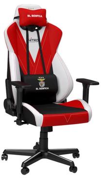 Žaidimų kėdė Nitro Concepts Benfica Special Edition S300 SL, balta sp./juoda sp./raudona sp.