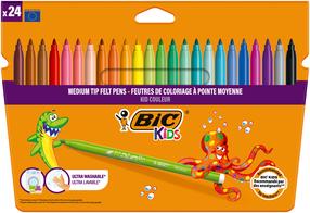 Flomasteriai Bic Kids Couleur, vienpusiai, 24 vnt.