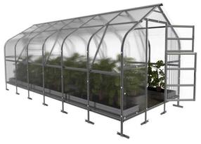 Теплица Klasika Drop, поликарбонат, 6 x 2.5 м, 6 мм, прозрачный цв.
