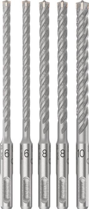 Puuride komplekt Bosch 5X, betoon, keermega, sds plus, 6 mm x 16 cm